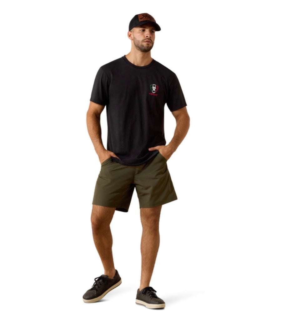 ARIAT MEN T-SHIRT TRES HERRADURAS SS BLACK 10054357 Laherradurawwnc.com