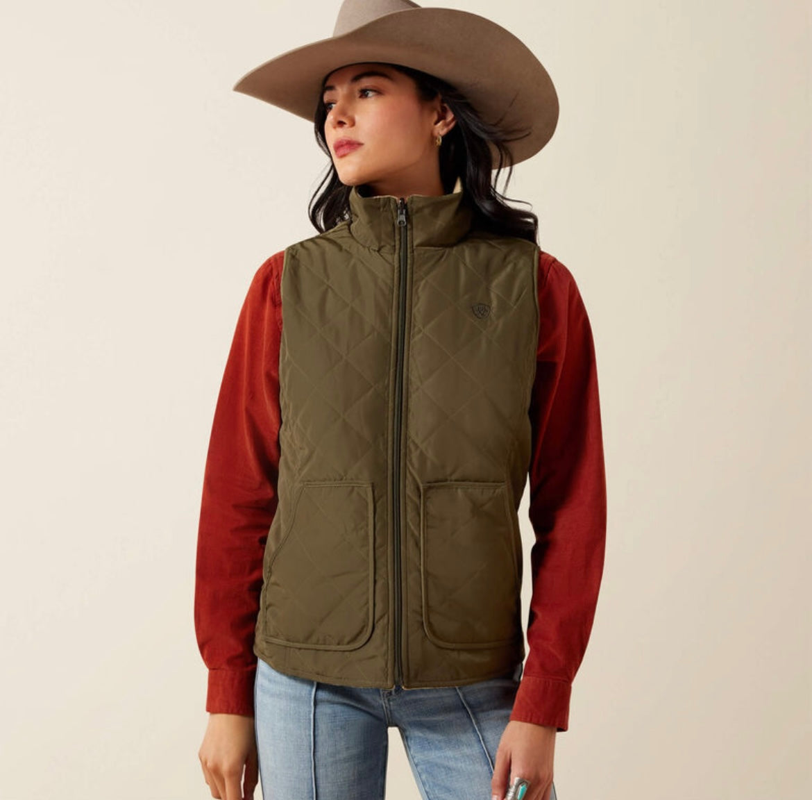 ARIAT WOMEN DILON VEST GREEN 10079319