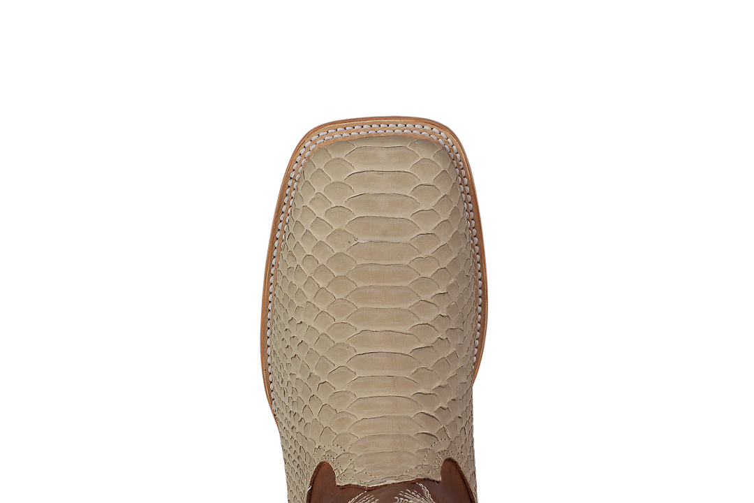 LA HERRADURA LH006 BOTAS PARA HOMBRE EXÓTICAS-RANCHERAS PYTHON CAPUCHINO PUNTA CUADRADA EE