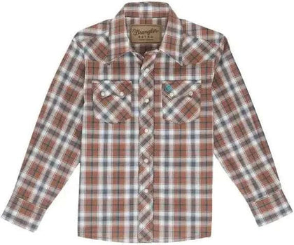 CAMISA DE MANGA LARGA WRANGLER PARA NIÑO MARRÓN 112351486