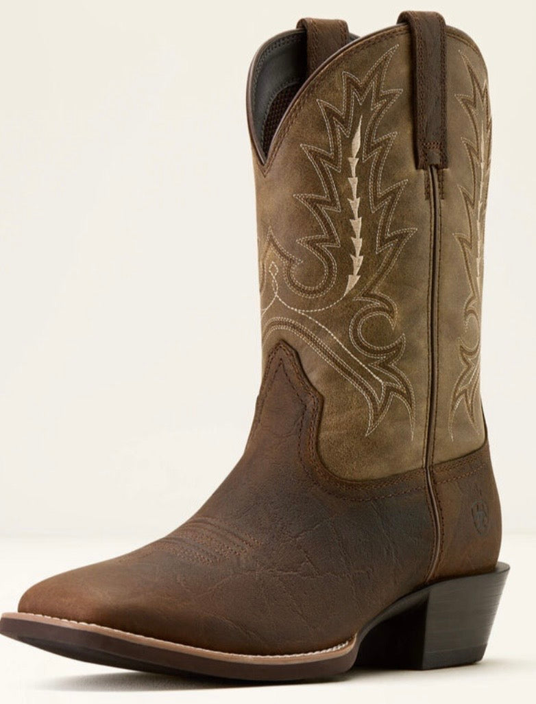ARIAT MENS BOOT SPORT OUTFITTER TAN ELEPHANT PRINT/ DRIFTWOOD TAN WIDE SQUARE 10074222