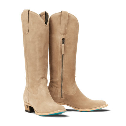 LANE WOMEN PLAIN JANE LATTE SUEDE SAND ROUND TOE BOOT LB0546K