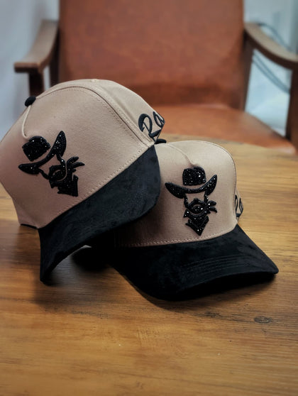 DE RANCHO HATS SNAPBACK CRISTAL BLACK AND BEIGE
