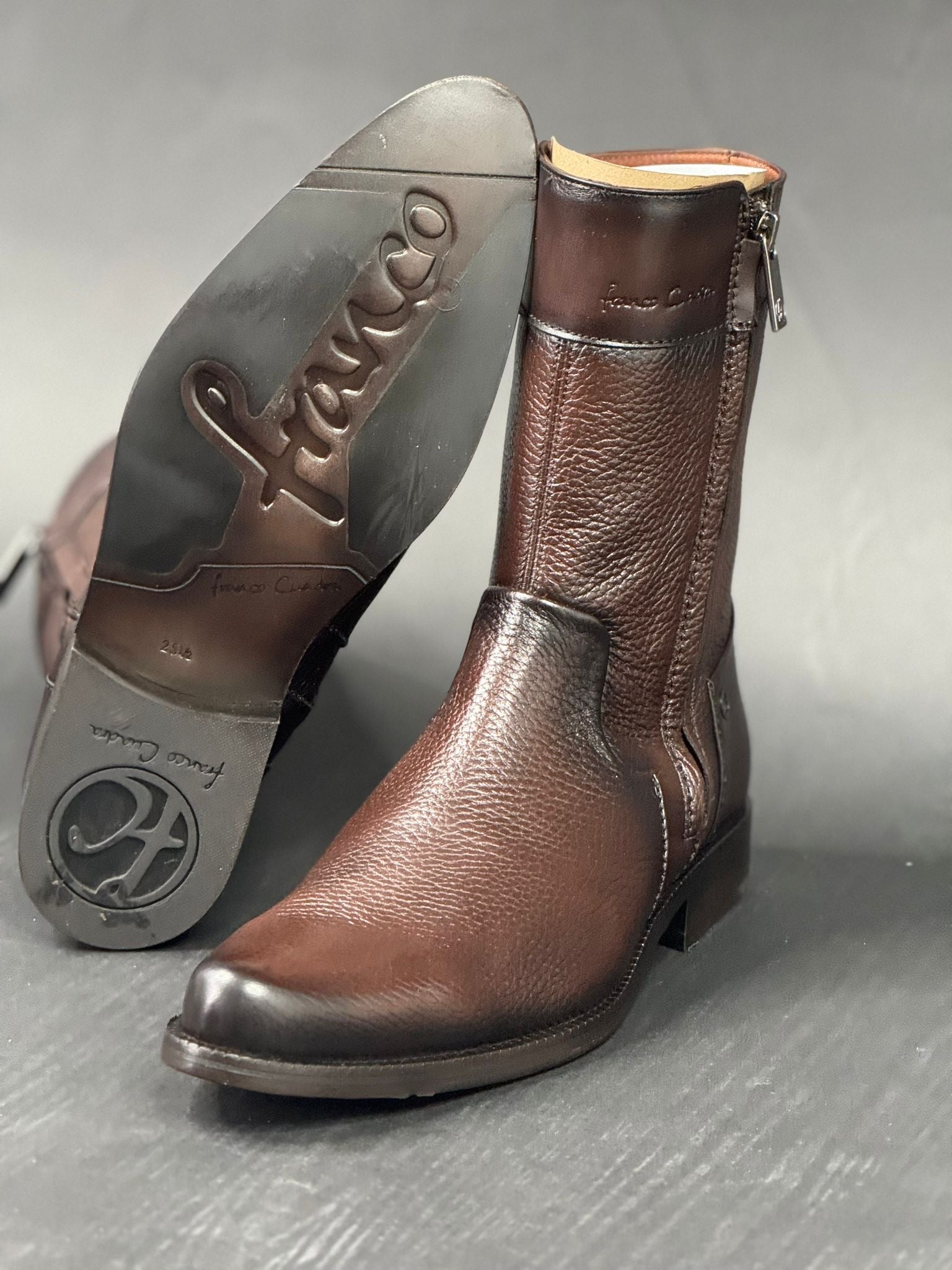 FRANCO CUADRA SHORT BOOT VENADO DIEGO CAFÉ CALF