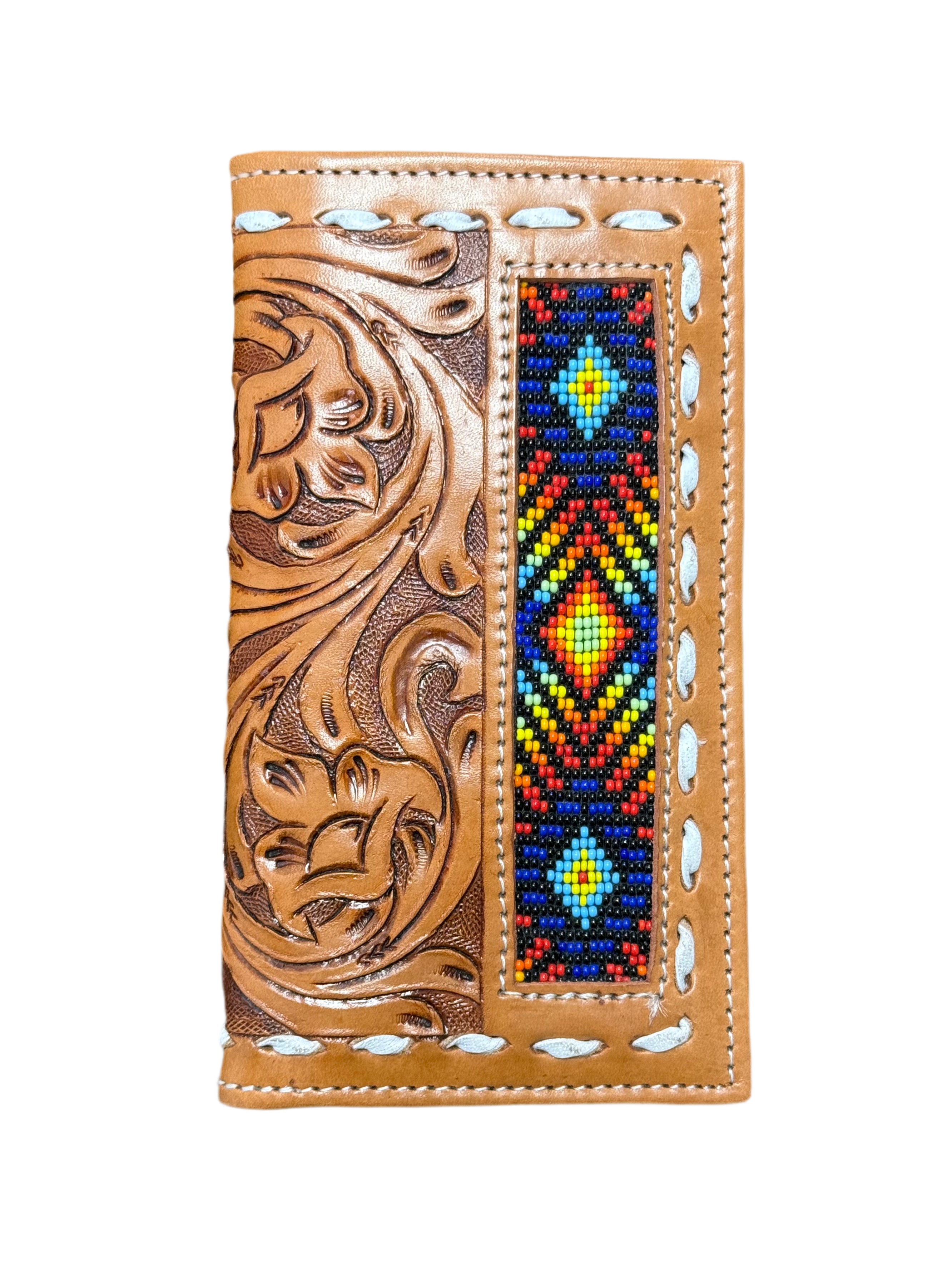 La Herradura Men's wallet color tan with multicolor design 7