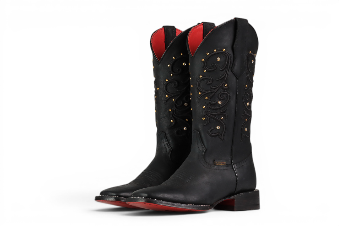 LA HERRADURA WOMEN BOOTS EMILY CRAZY NEGRO FULL SQ TOE