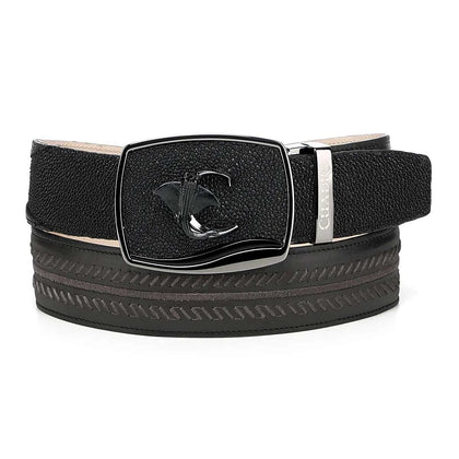 CUADRA CINTO MANTARRAYA NEGRO MN BLACK STINGRAY WOVEN BELT BC475