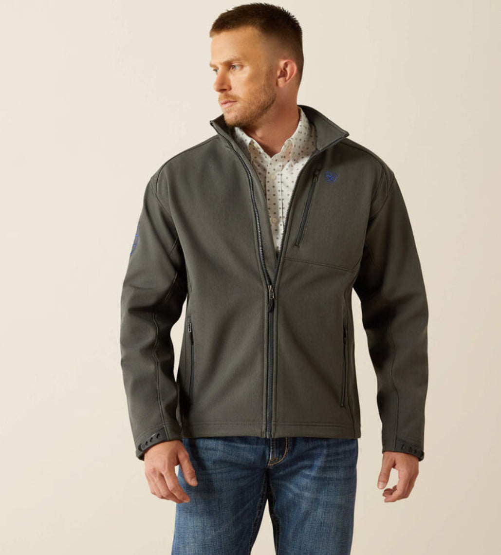 ARIAT JACKET LOGO 2.0 SOFTSEHLL CHARCOAL HEATHER- 8155