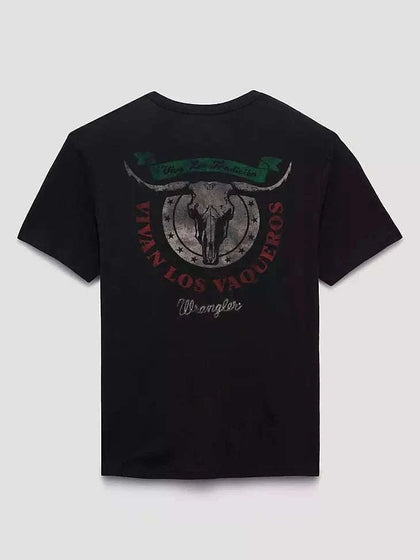 MEN'S WRANGLER VIVA LA TRADICIÓN BLACK GRAPHIC T-SHIRT 112375728