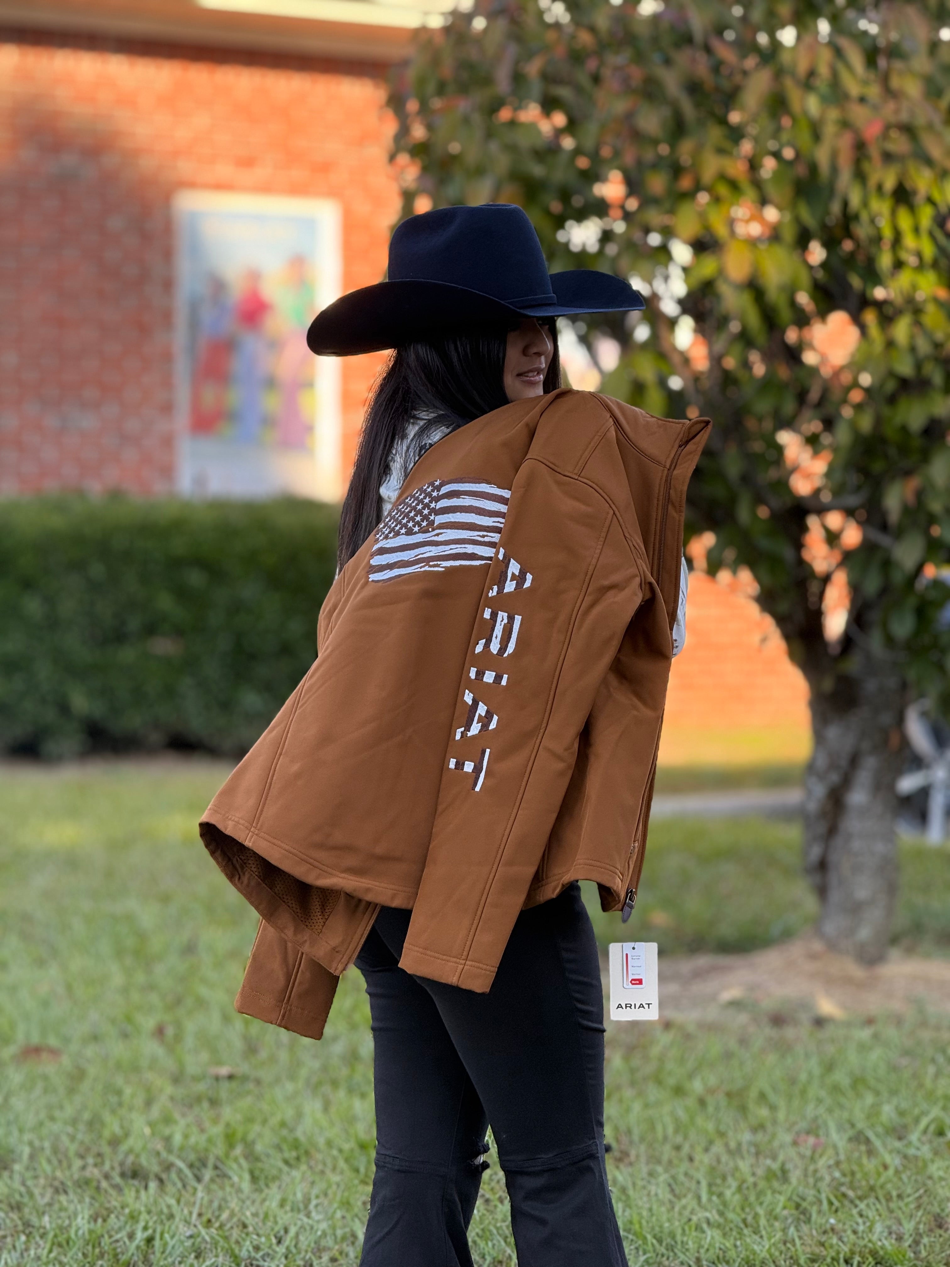 ARIAT JACKET TEAM PATRIOT SOFTSHELL CHESTNUT WOMEN- 2717