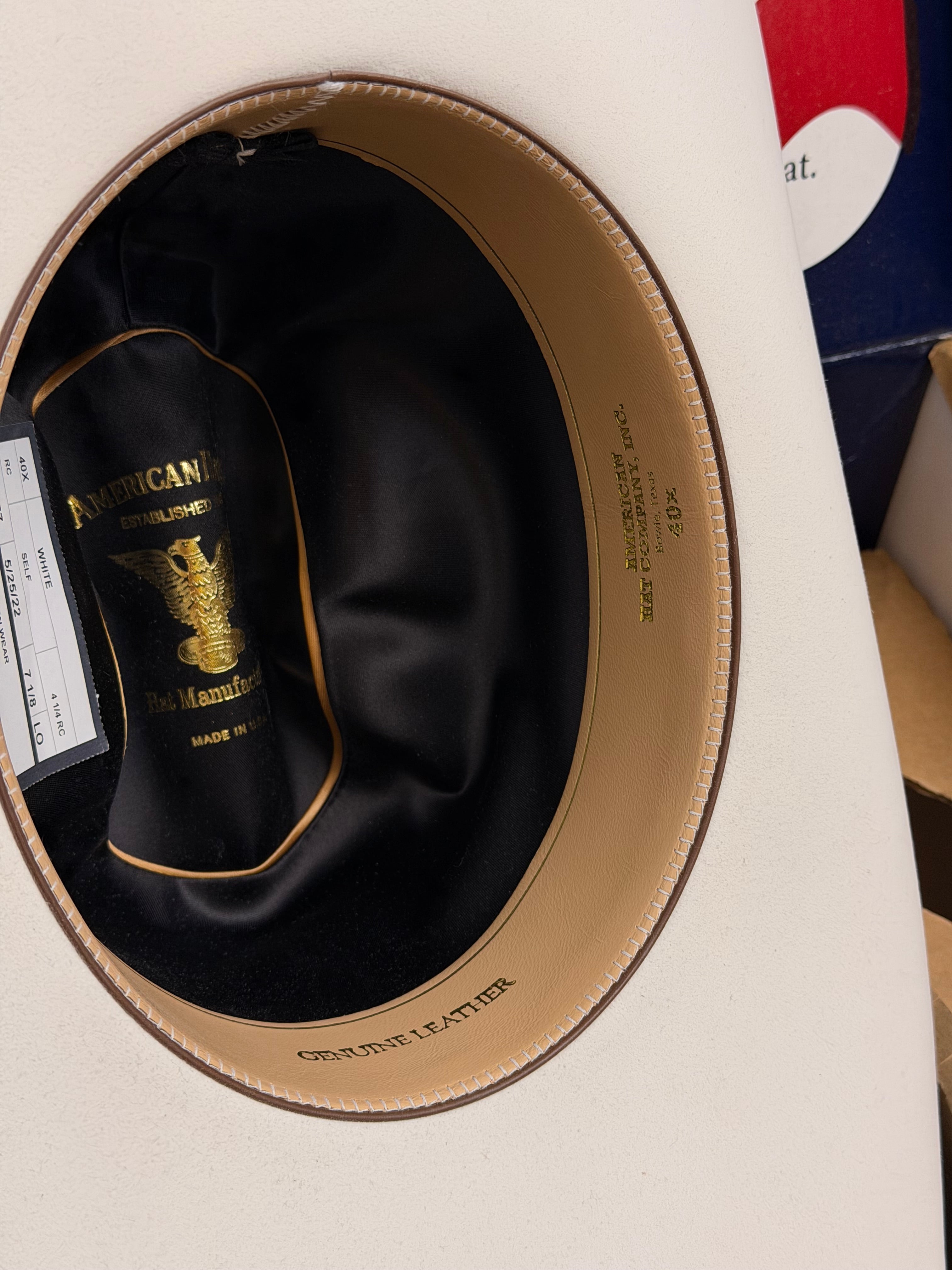 40X American Felt Hat White