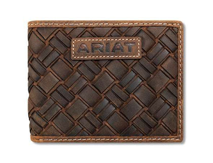 MENS ARIAT BROWN BI-FOLD WALLET-A3567744