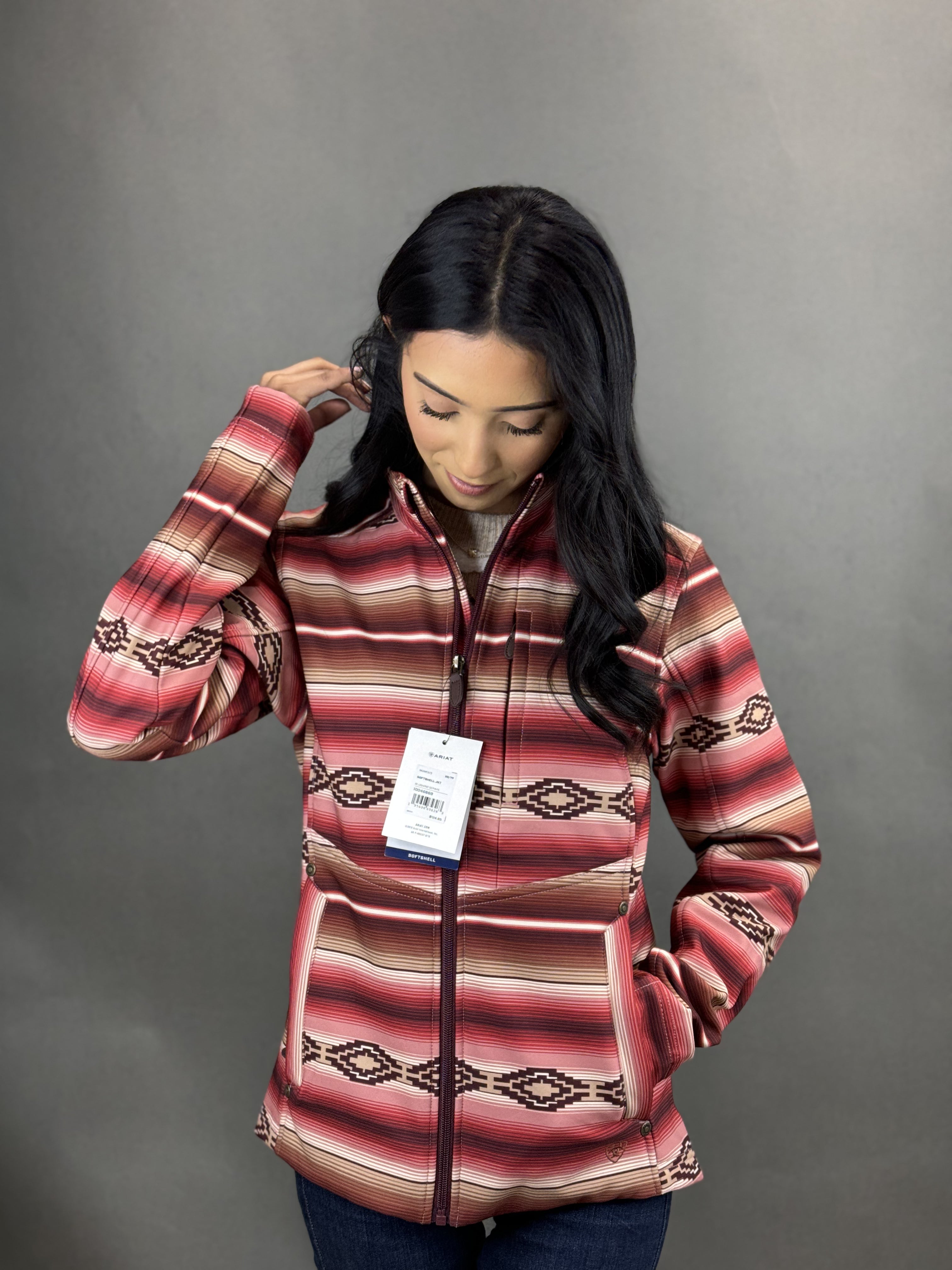 Women Ariat Team Kirby Blushing Serape Long Sleeve Shirt