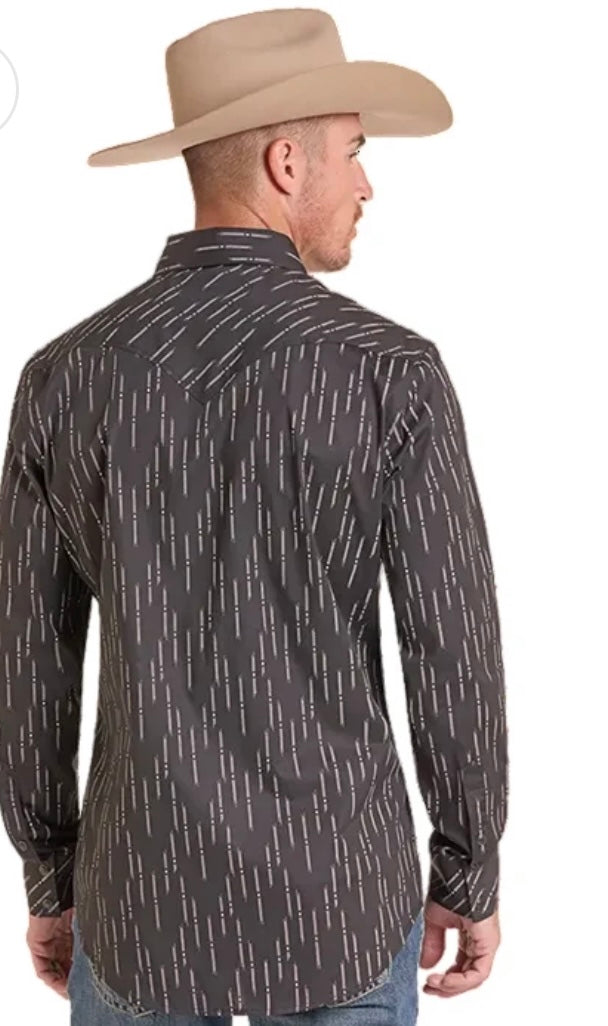 ROCK&ROLL MENS BLACK KOE X RRD LS SHIRT - BMN2S09704