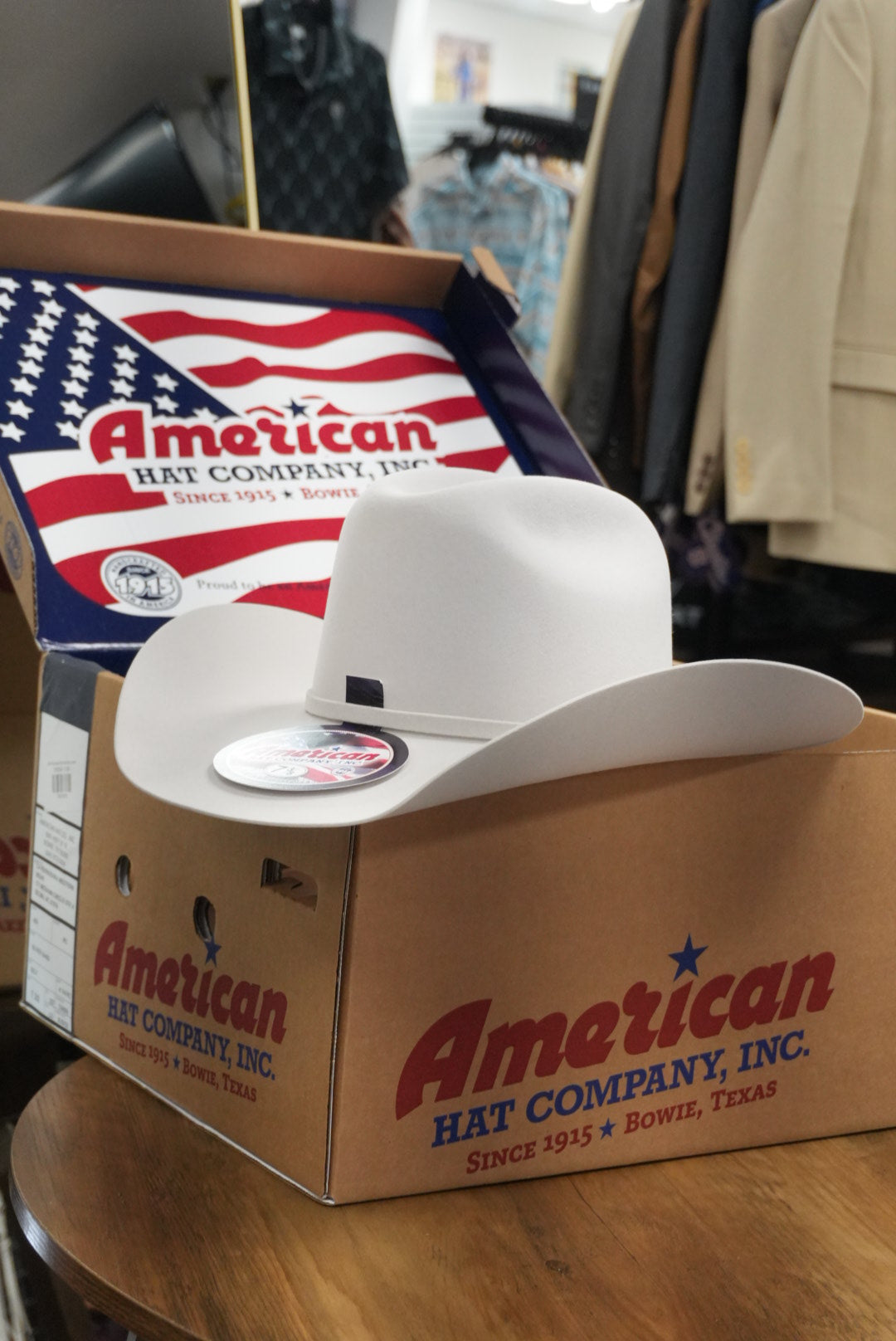 SOMBRERO DE FIELTRO AMERICANO 40X ARENA PLATEADA