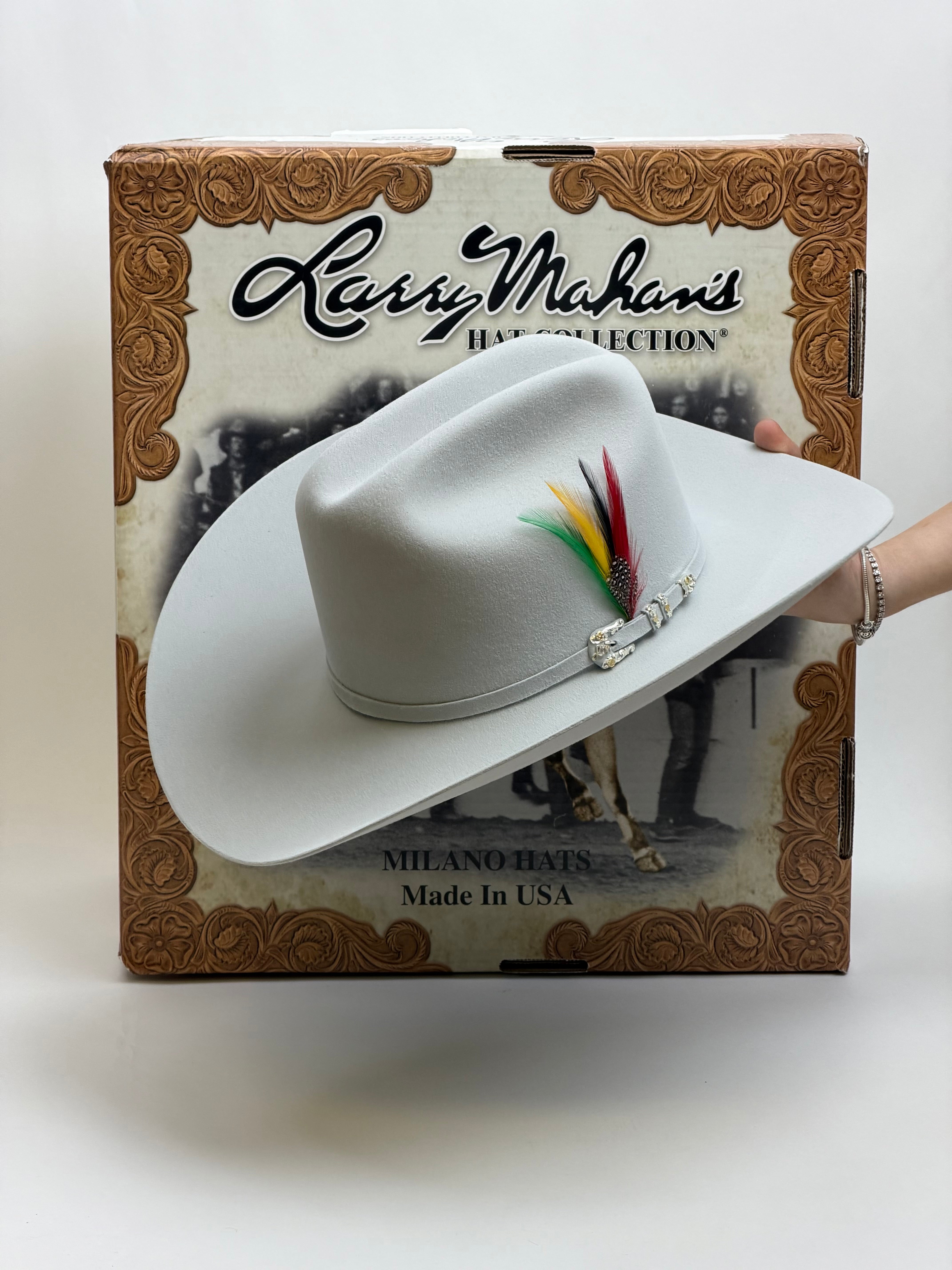 LARRY MAHAN´S 10X JERARCA COWBOY SOMBRERO PLATINO