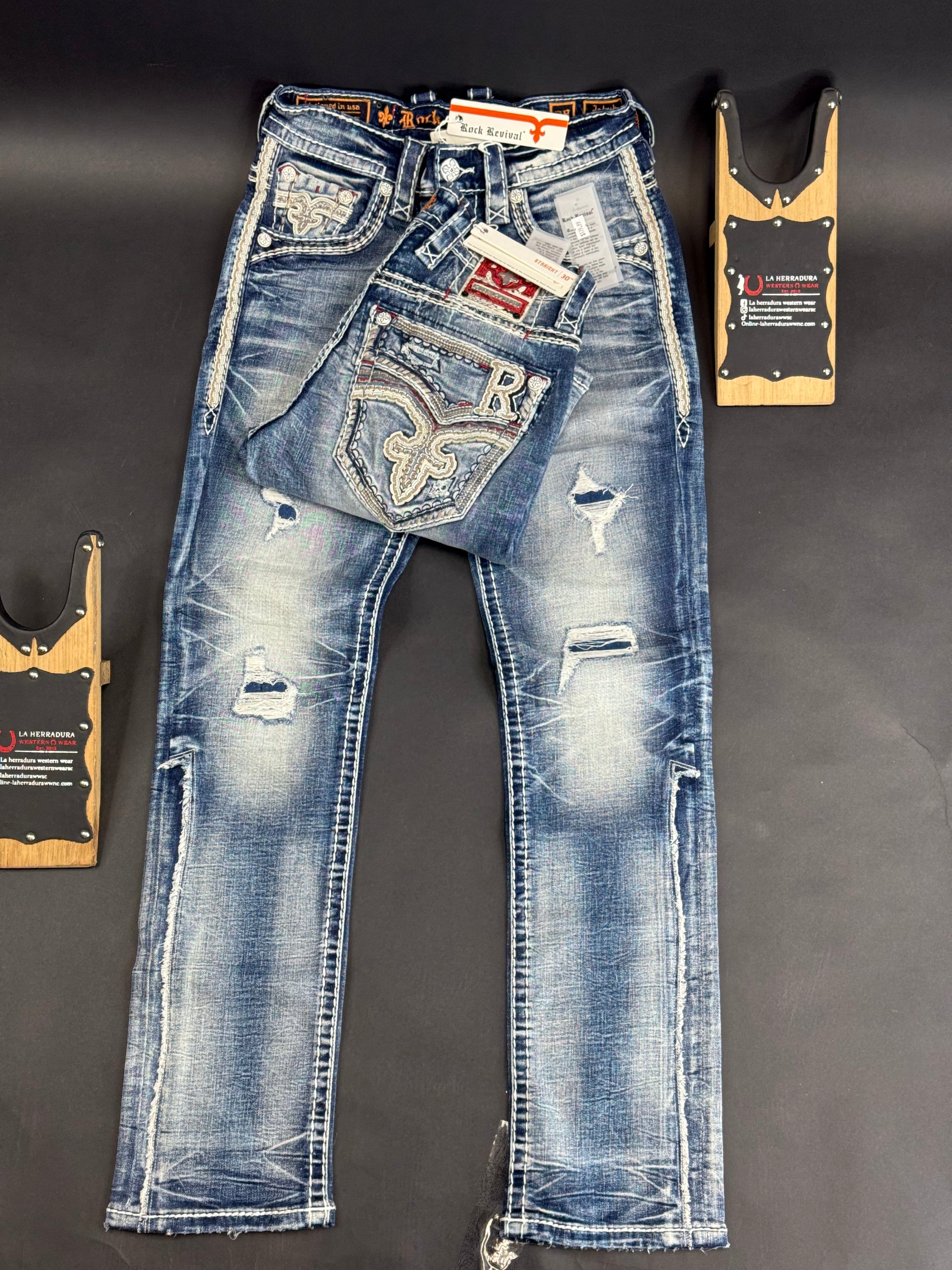 ROCK REVIVAL JAKUB STRAIGHT MENS JEANS