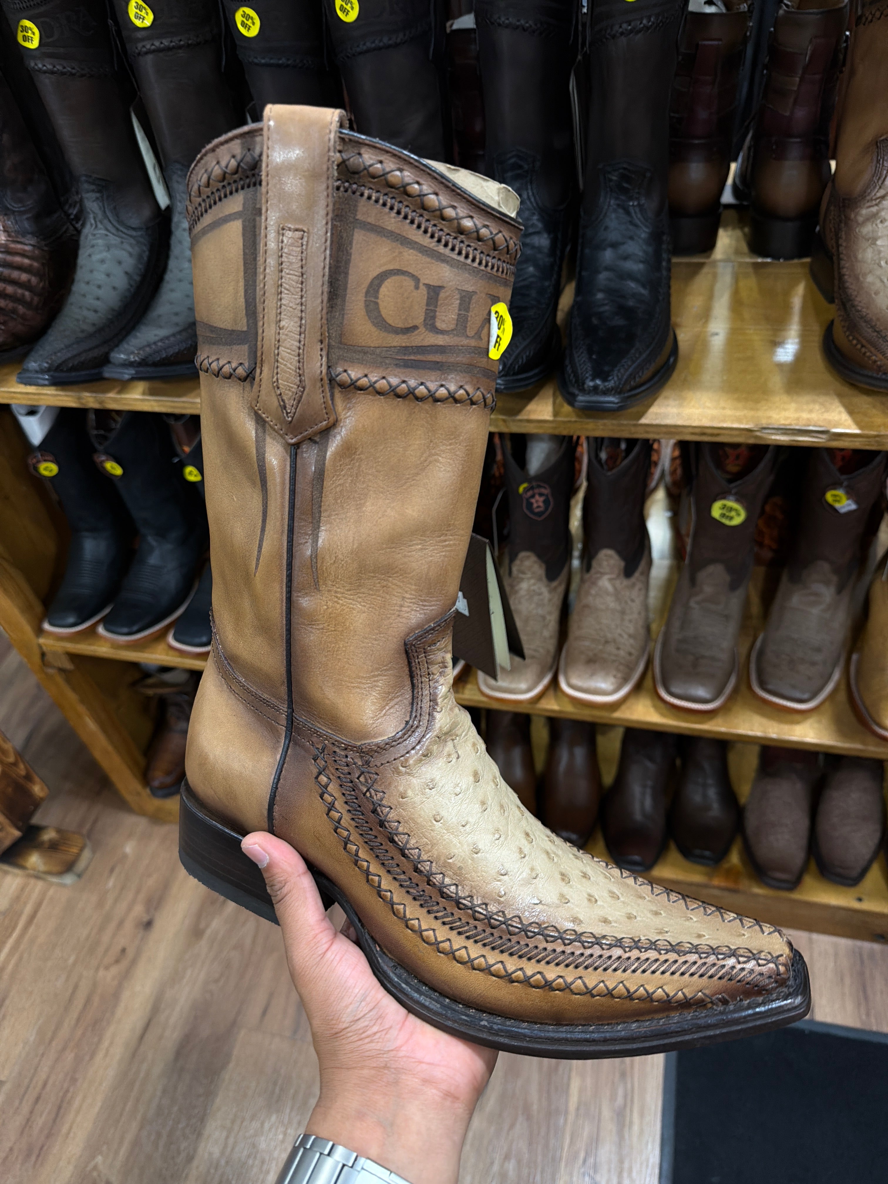 CUADRA AVESTRUZ FLAME ARENA TEJIDO NARROW TOE