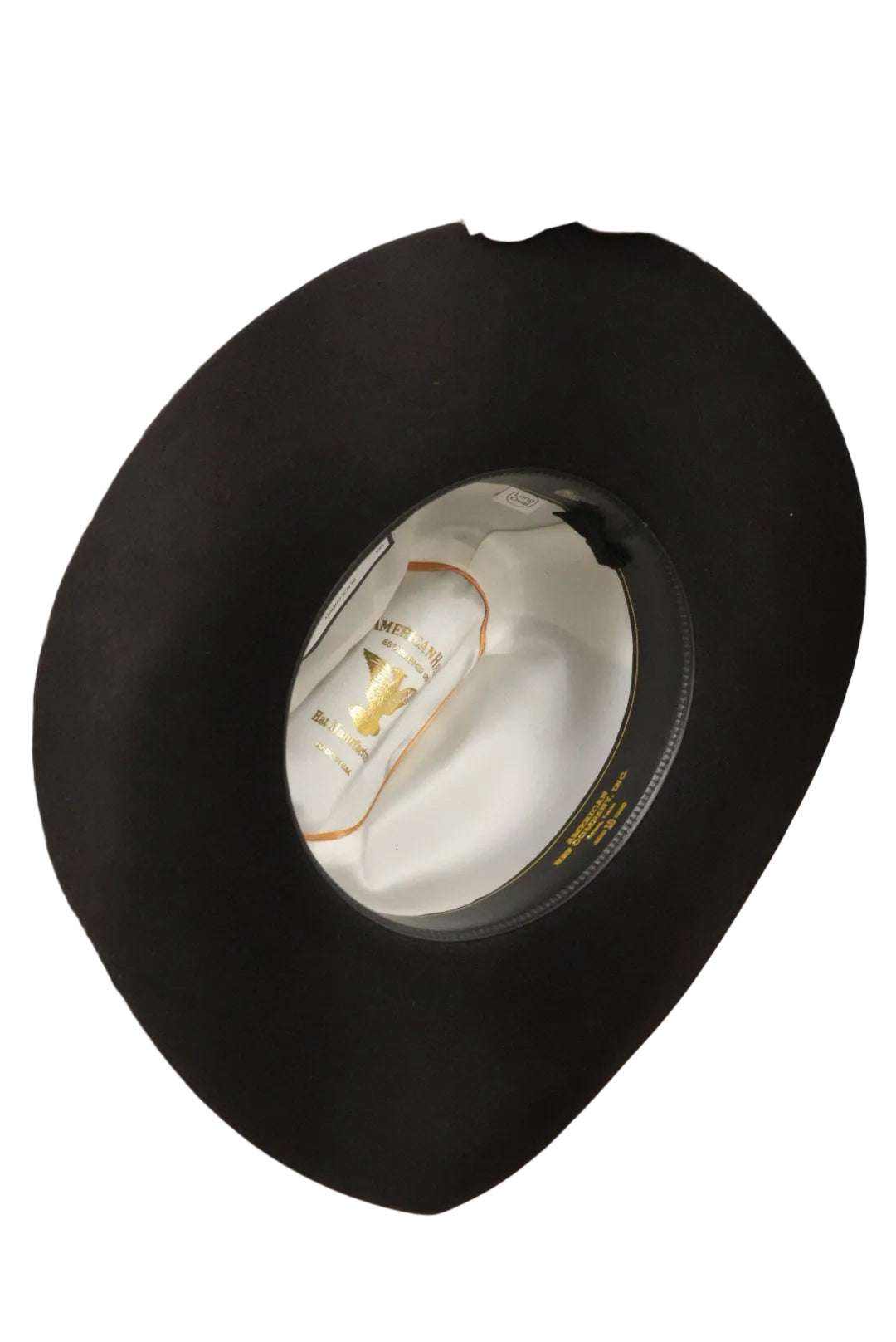 Black hat held by a hand 