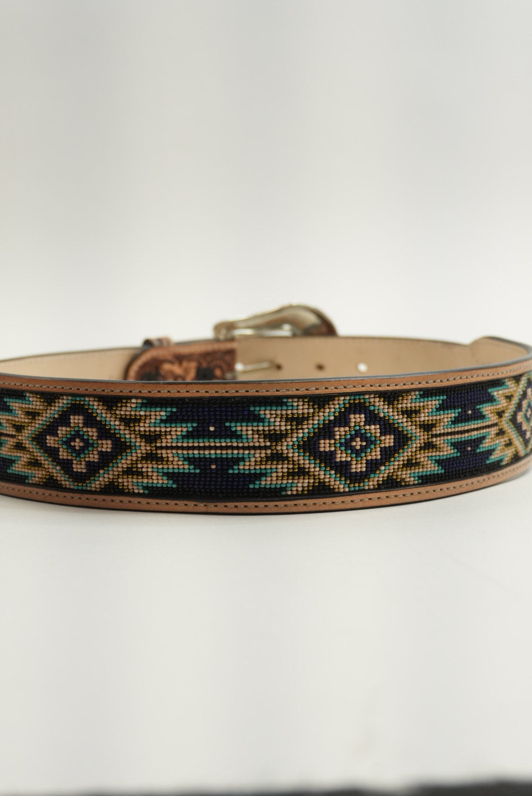 LA HERRADURA AZTEC NAVY BLUE/BEIGE NEW DESIGN BELT