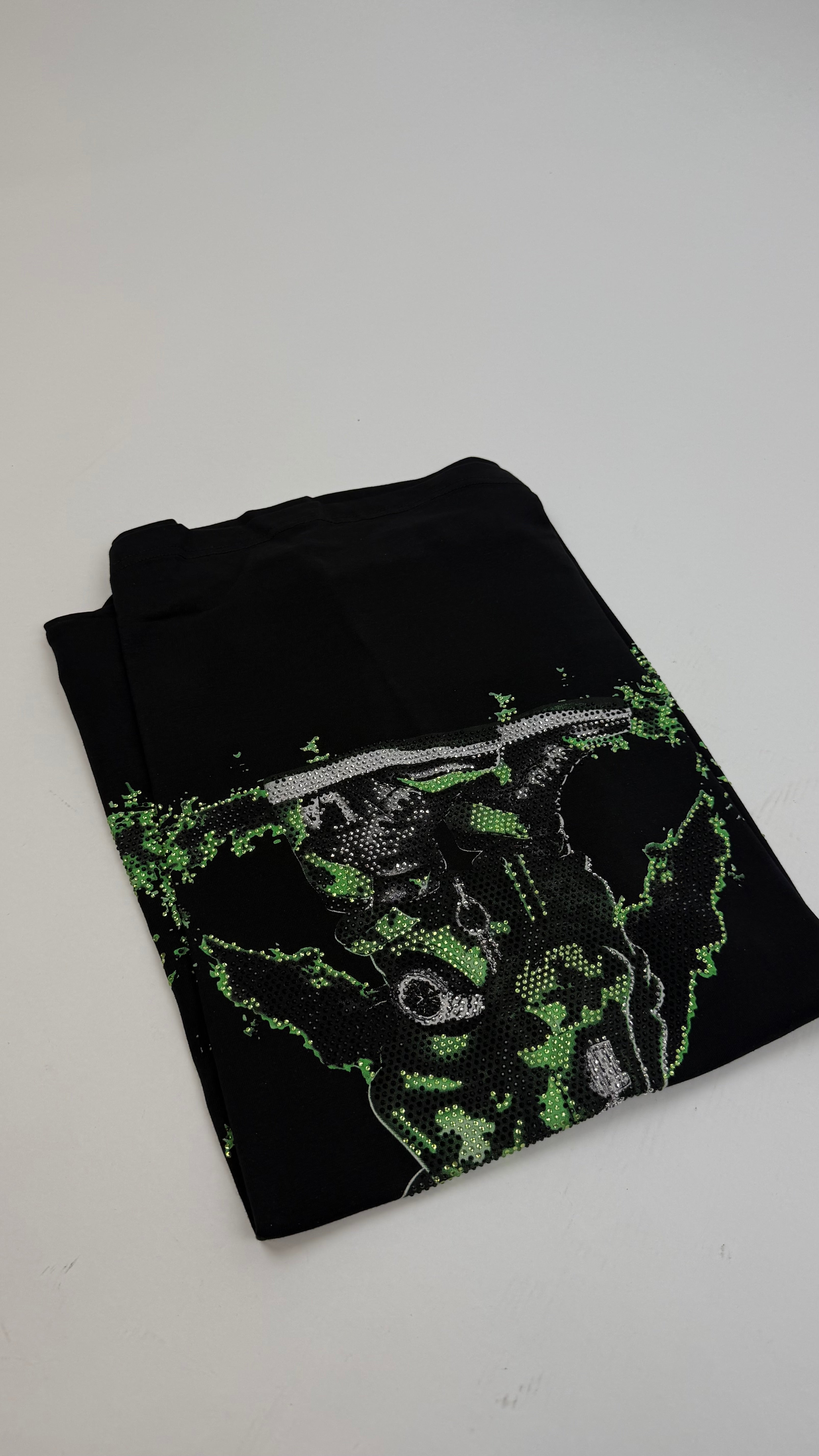 LAVERITA BLACK T-SHIRT GREEN DUCK LA-LAV94771