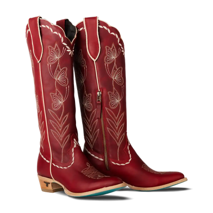 LANE WOMEN LEXINGTON BOOT SUADE BURGUNDY ROUND TOE BOOT LB5024A