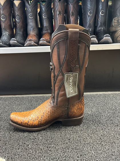 BOTA CUADRA HONEY PYTHÓN BACK OVER MIEL NARROW TOE CC483