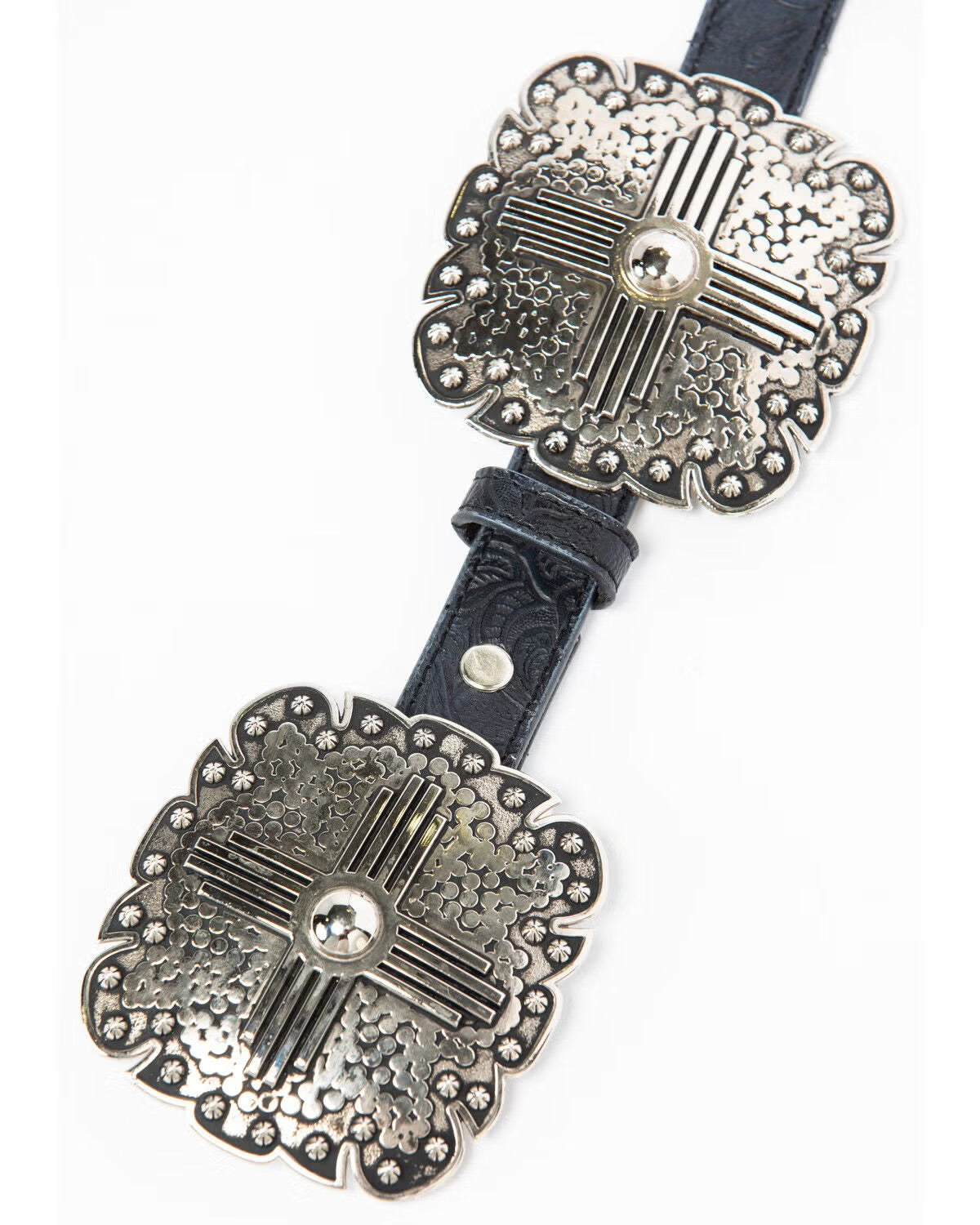 ANGEL RANCH WOMEN BELT BLACK BIG SQUARE BUCKLE DA3660