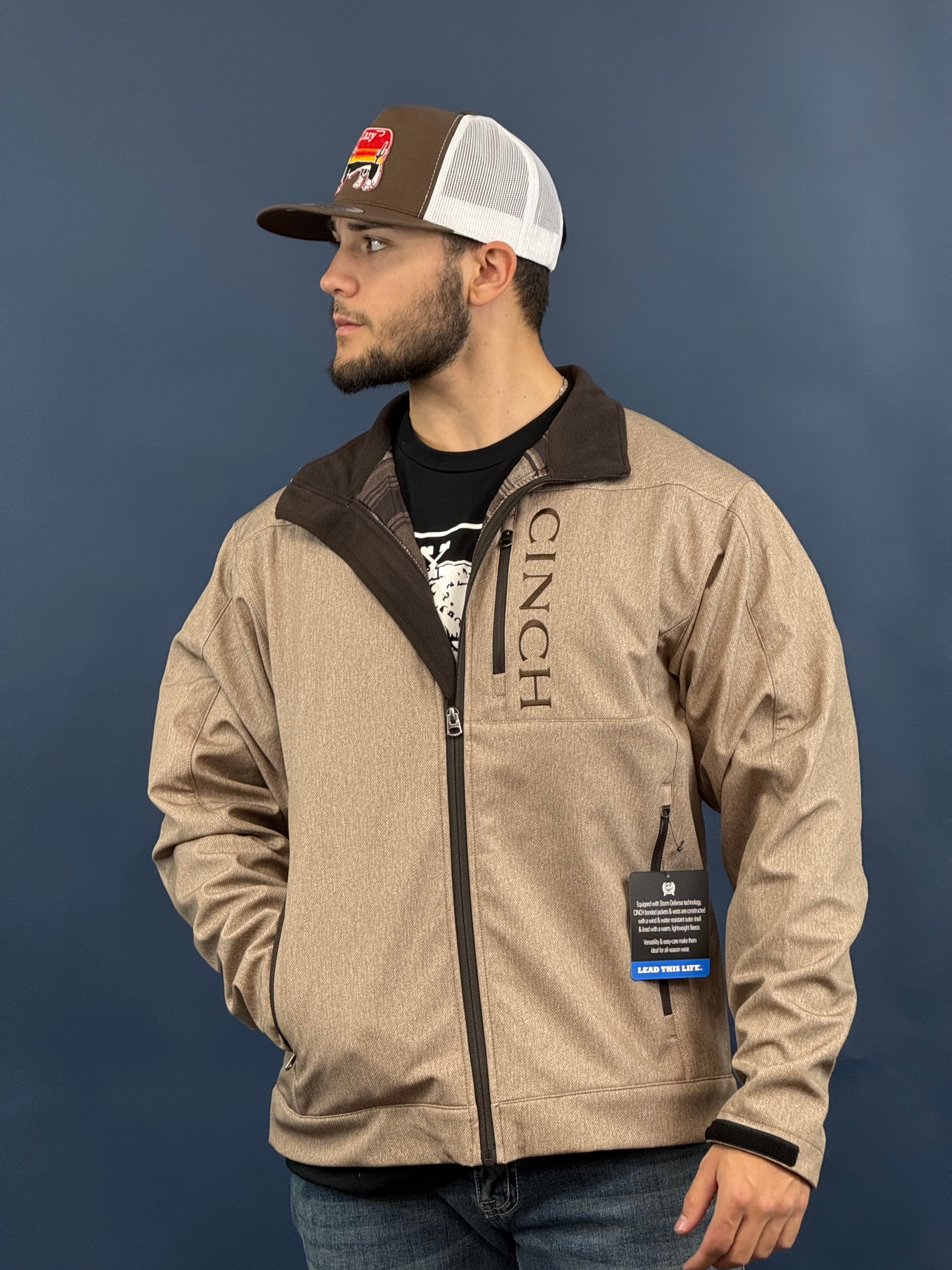 CINCH MENS BONDED JACKET- TAN 7010