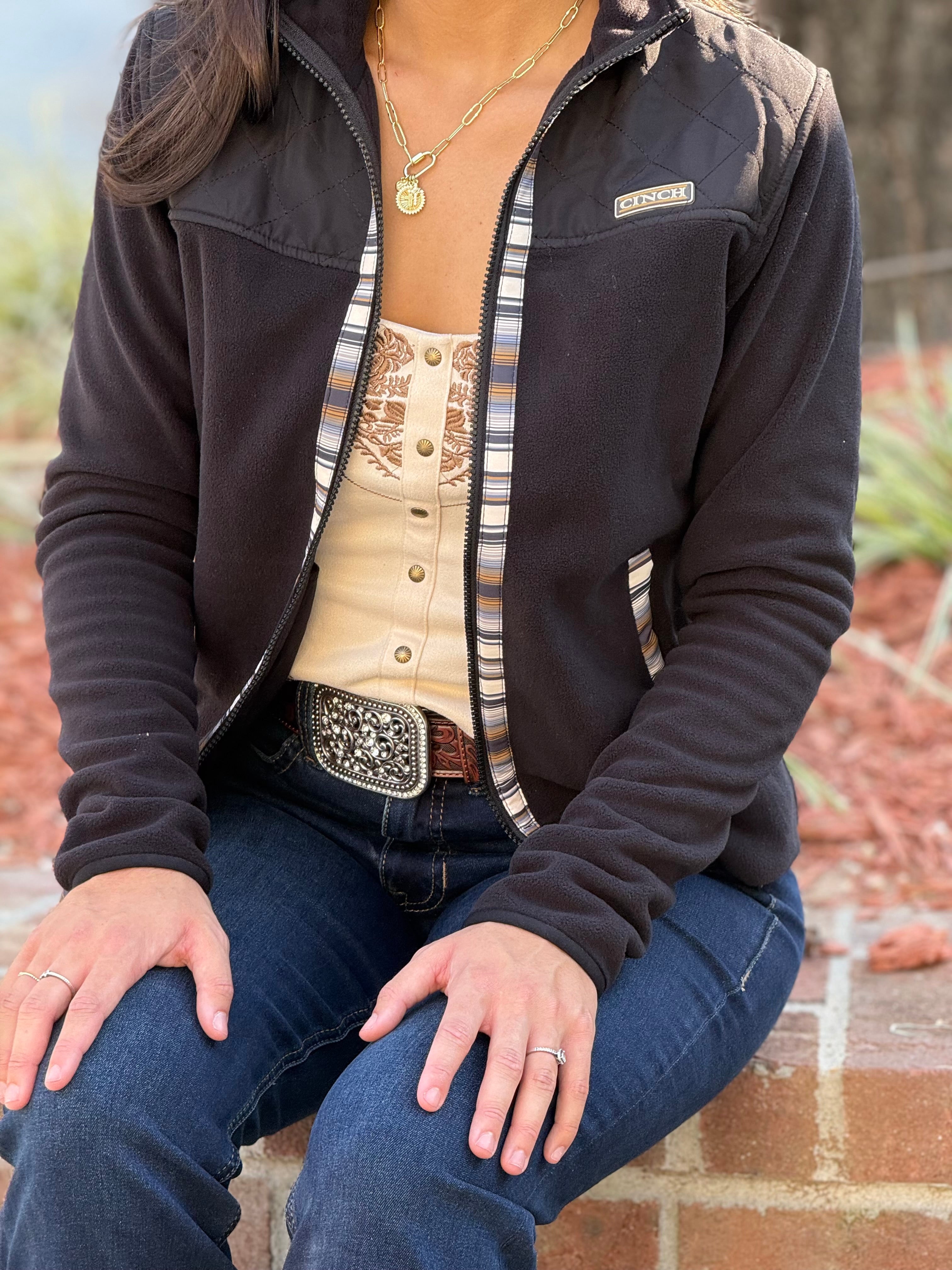 Cinch Womens Fleece Black- Jacket