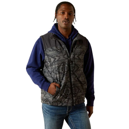 ARIAT MENS PIONEER STRETCHSHELL CHARCOAL SOUTHWEST VEST 10062510