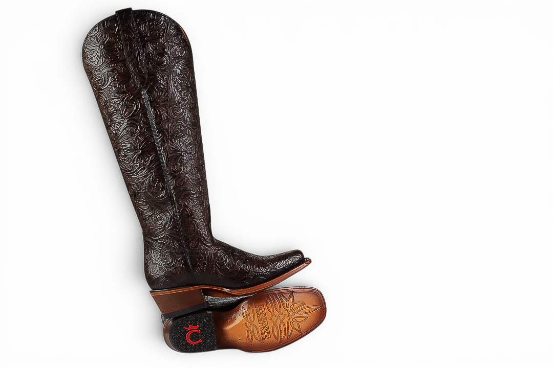 LA HERRADURA WOMEN TALL BOOT SQ TOE RDC/ NANCY CINCELADO FLORES CAFE