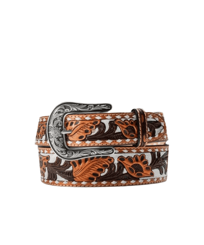 NOCANA WOMENS TAN ROSE GOLD PRINT HANDTOOLED DISIGN N3200076216