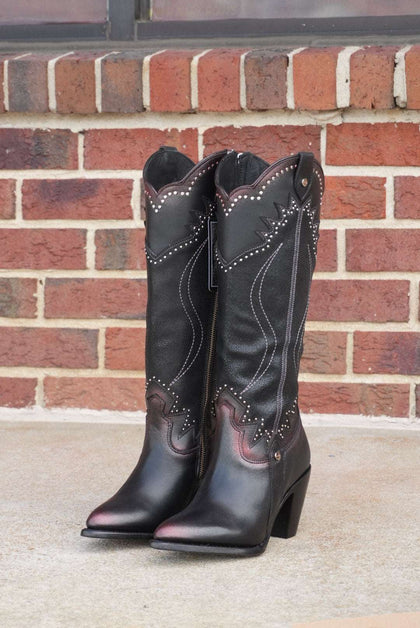 BOTA ALTA PARA DAMA CUADRA RES CASTELLO NEGRO CC328