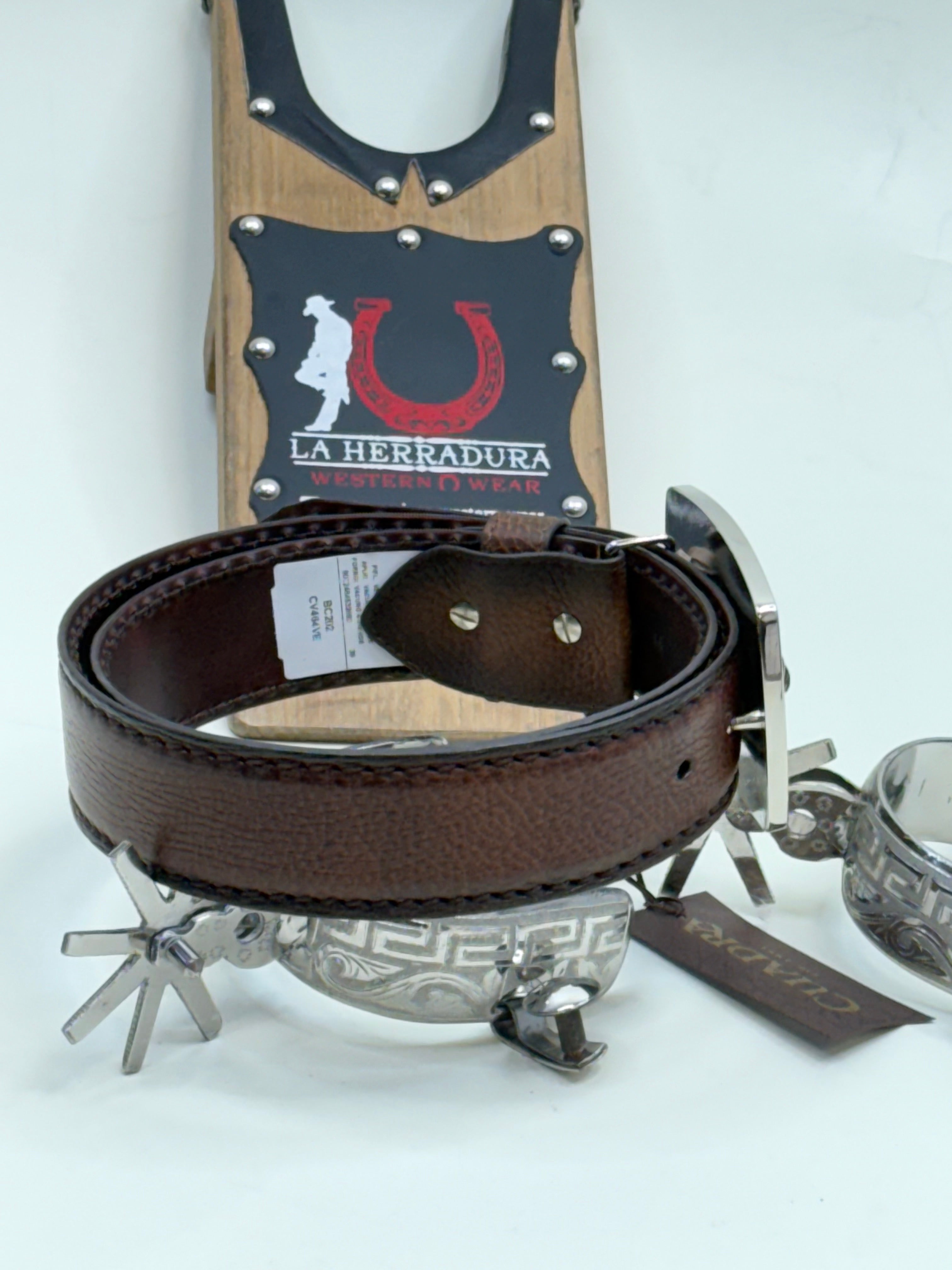 CUADRA ALMOND DEER LASER BELT