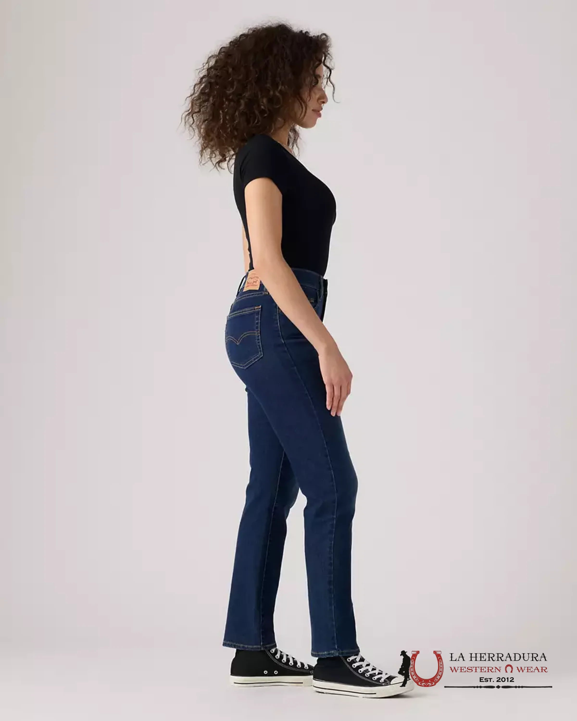724 High Rise Straight Women’s Jeans - Chelsea Carbon Glow - Dark Wash - 0011 LEVIS JEANS