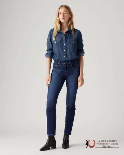 724 High Rise Straight Women's Jeans - DARK WASH
