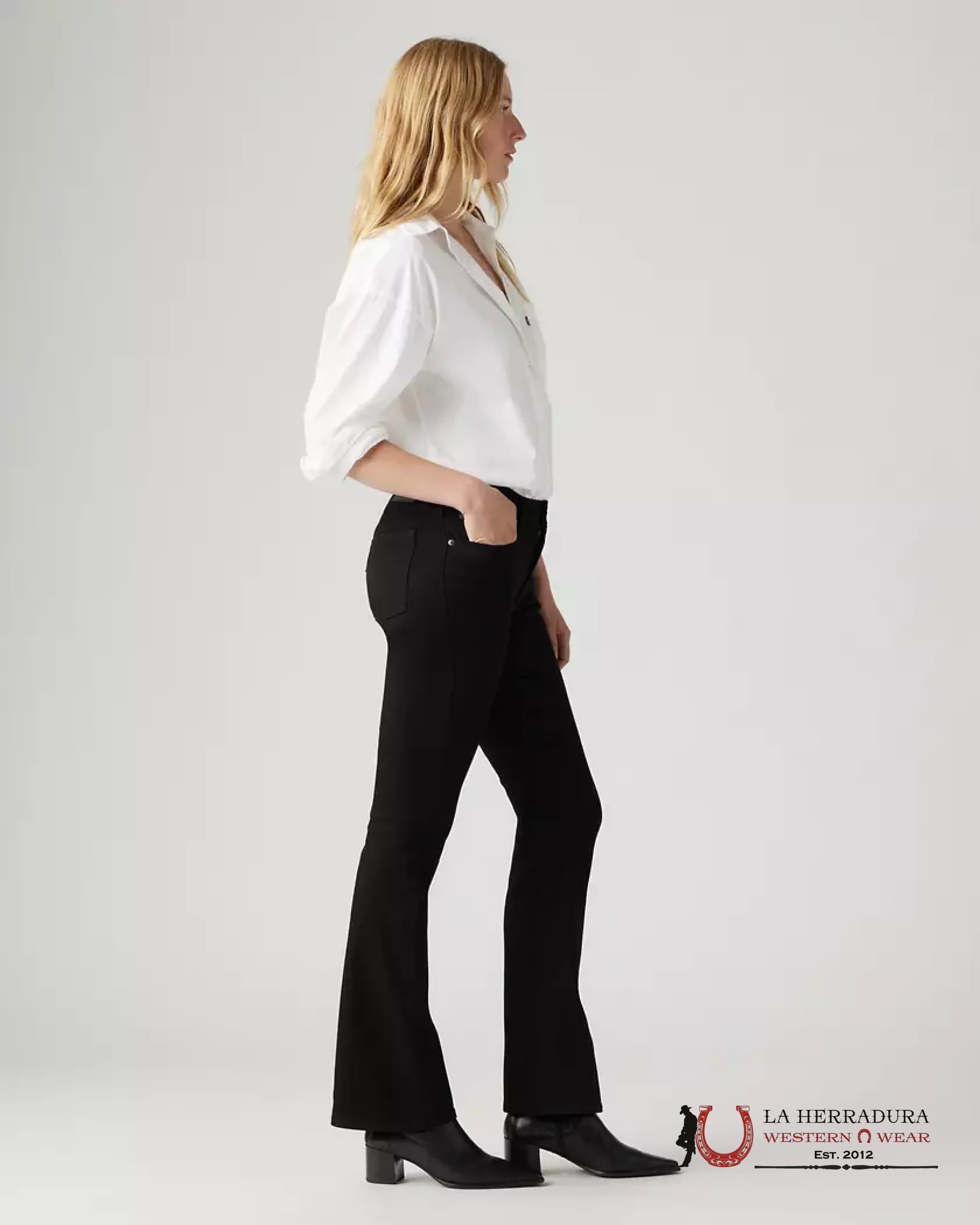 725 High Rise Bootcut Women’s Jeans - Soft Black - 0063 LEVIS JEANS