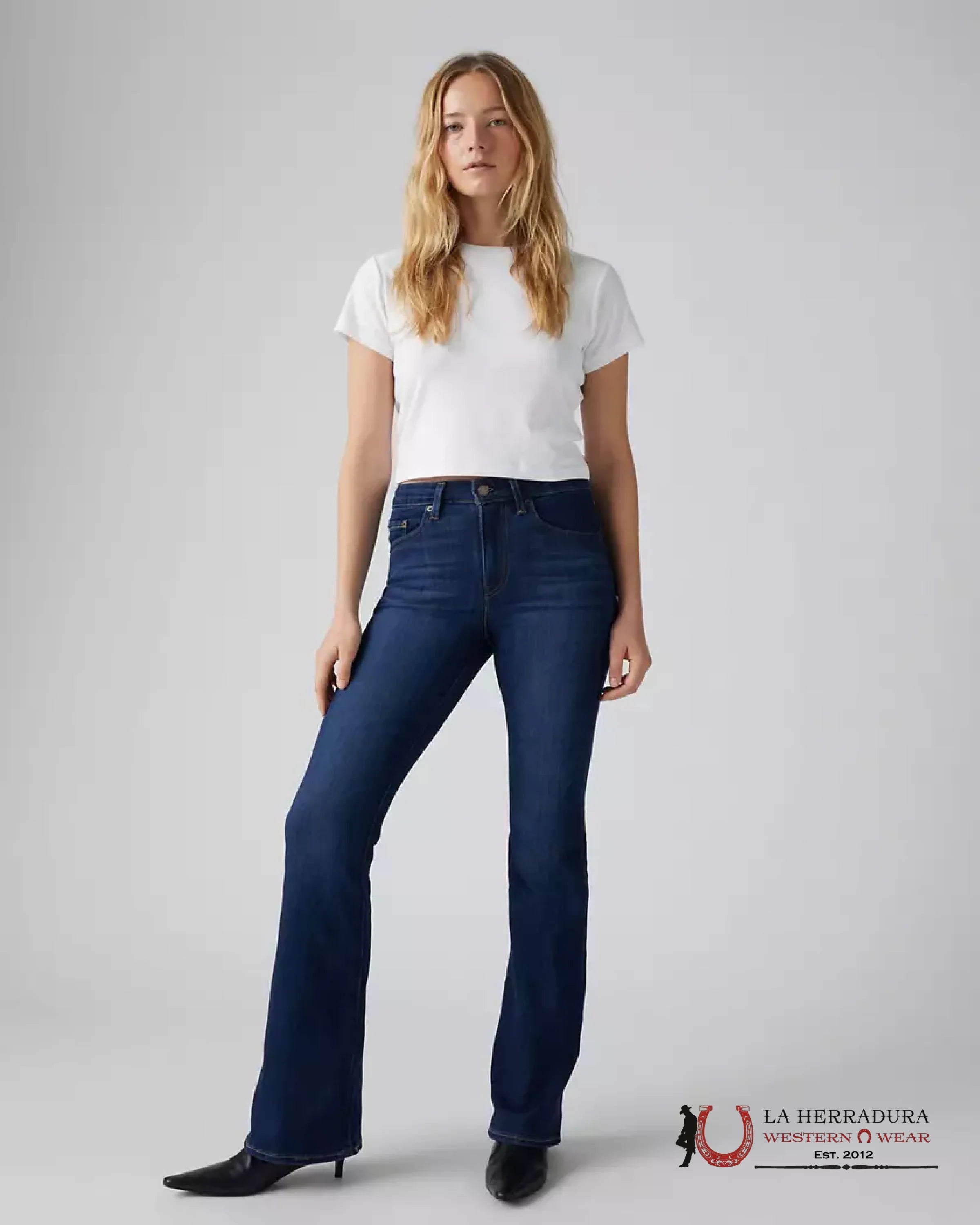 726 High Rise Flare Women’s Jeans - Health is Wealth - Dark Wash - 0005 LEVIS JEANS