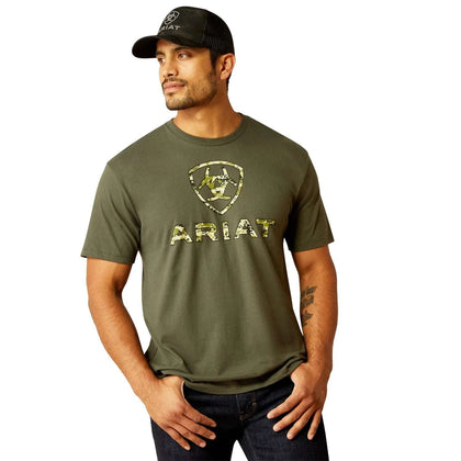 ARIAT MEN T-SHIRT LIBERTY USA DIGI CAMO GREEN 10054177