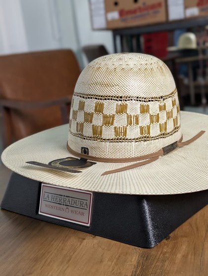 SOMBRERO DE PAJA HERRADURA 5OX BANGORA DOMINO CORONA ABIERTA