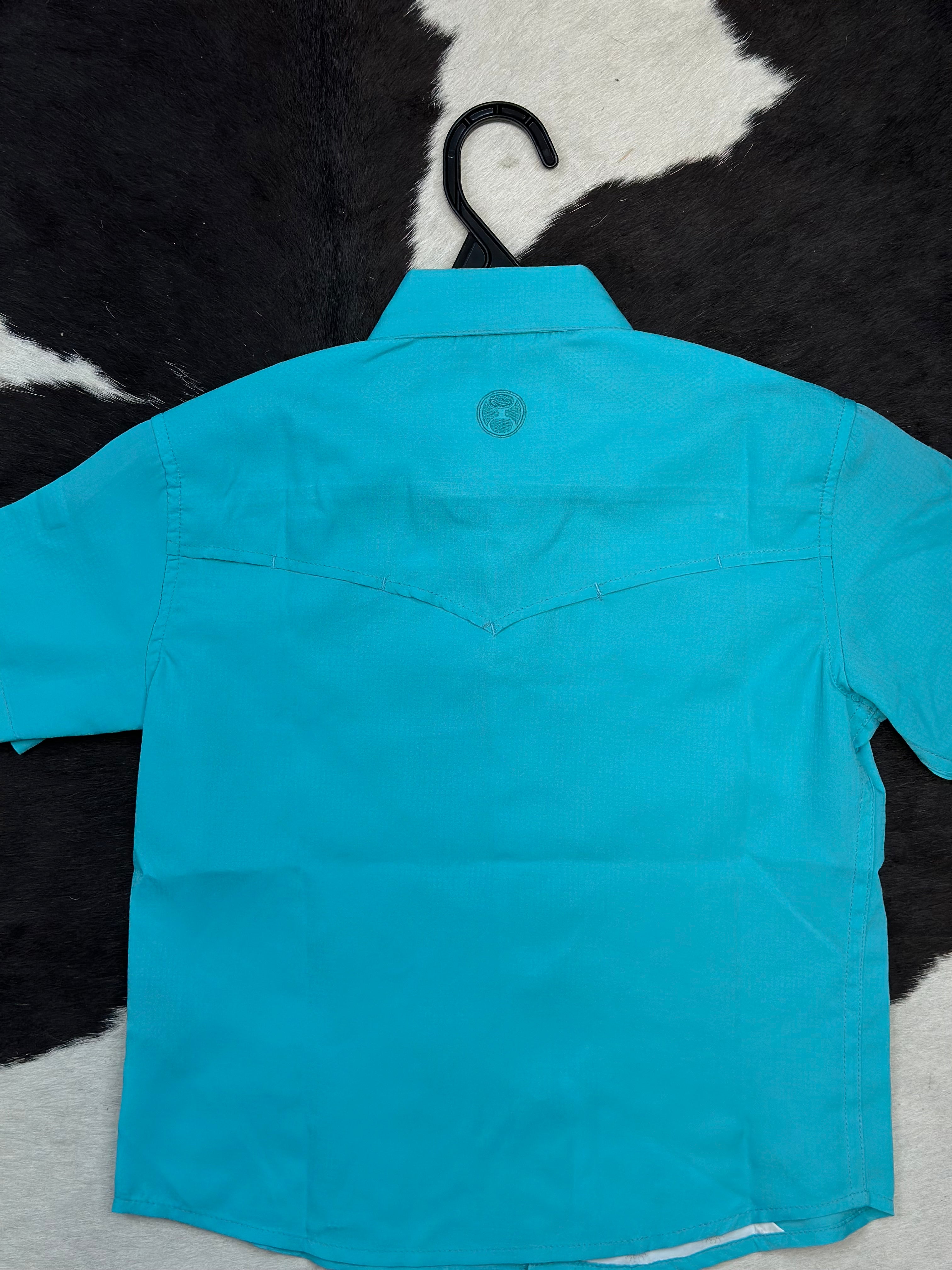 HOOEY BOYS BLUE CURACO SNAP SHORT SLEEVE