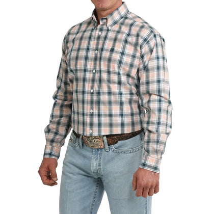 CAMISA DE MANGA LARGA CUADROS CORAL PARA HOMBRE CINCH - MTW1106103