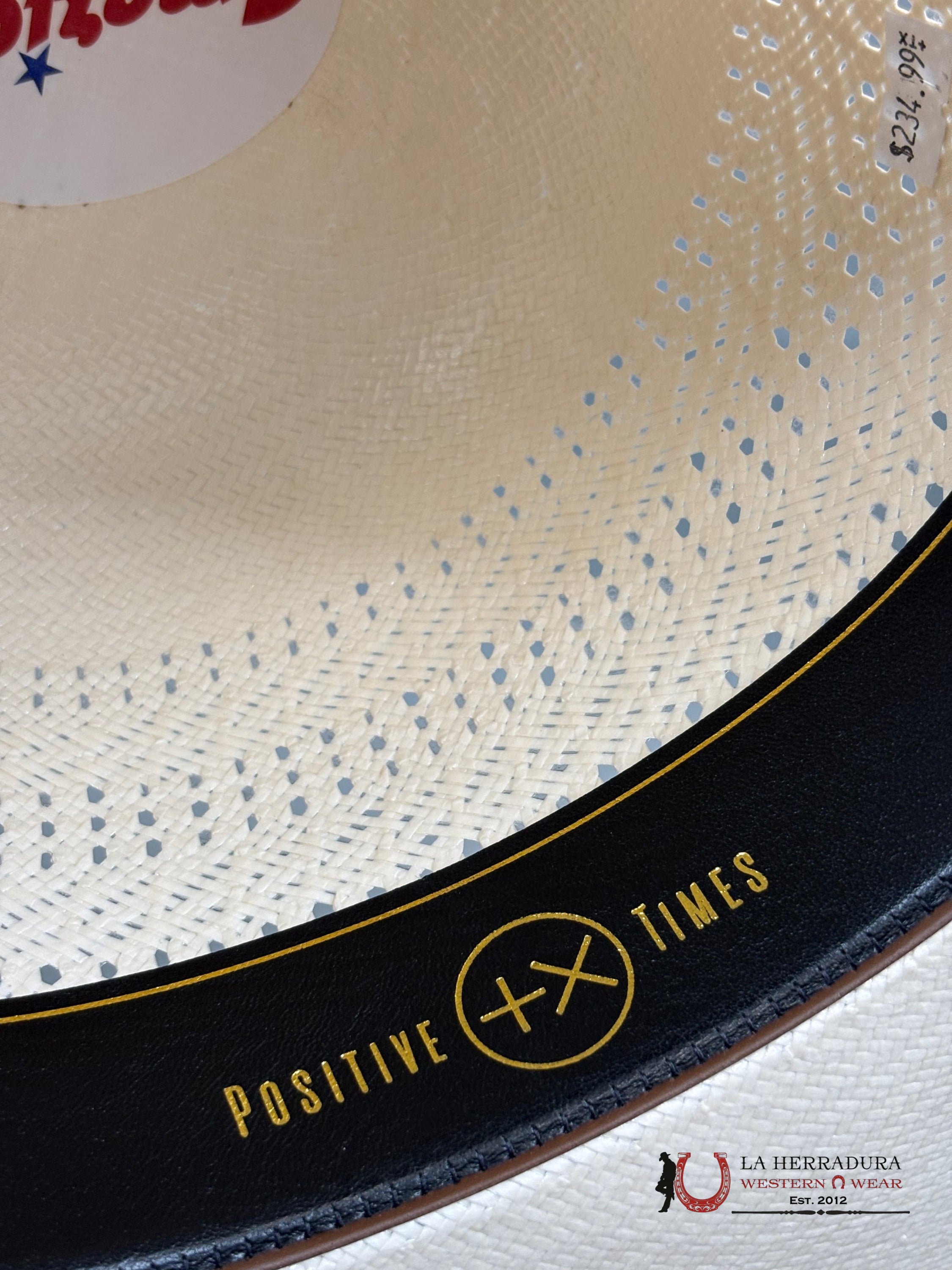 American Hat Open Crown Straw Style 7400 Tejana