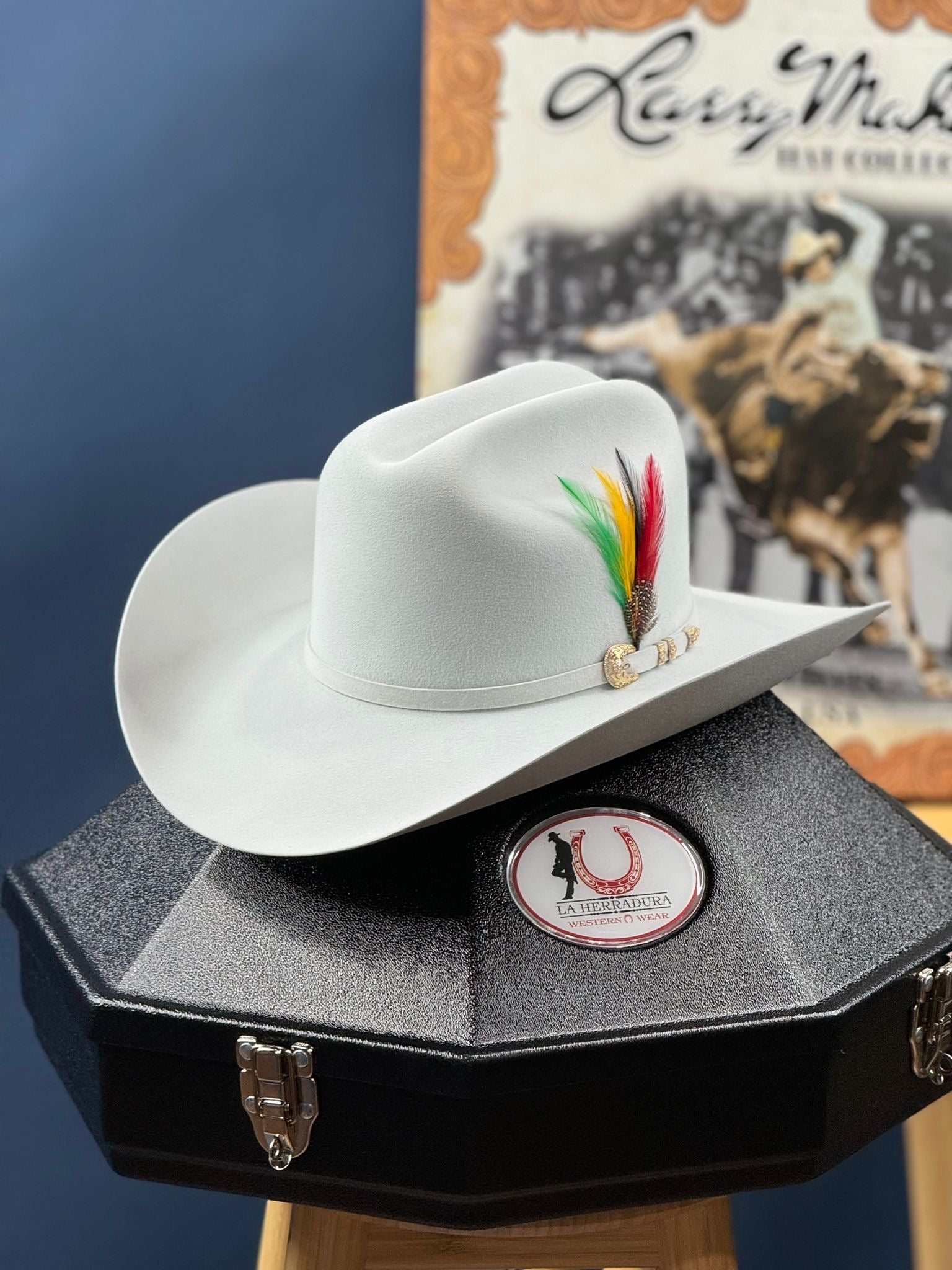 LARRY MAHANS 500X SUPERIOR COWBOY FELT HAT PLATINUM