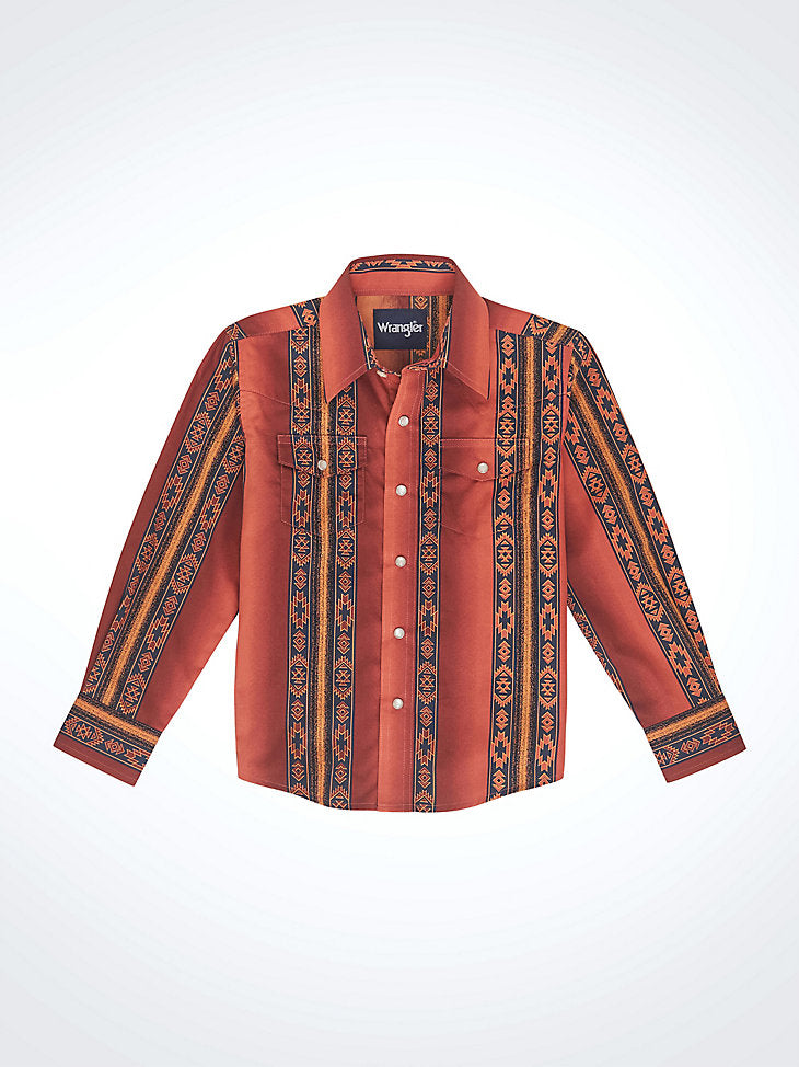 WRANGLER BOY CHECOTAH CLASSIC FIT RUSTY ORANGE