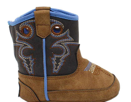 BOTÍN VAQUERO NEGRO/AZUL PARA BEBÉ BUCKERS BEN BROWN 4426002
