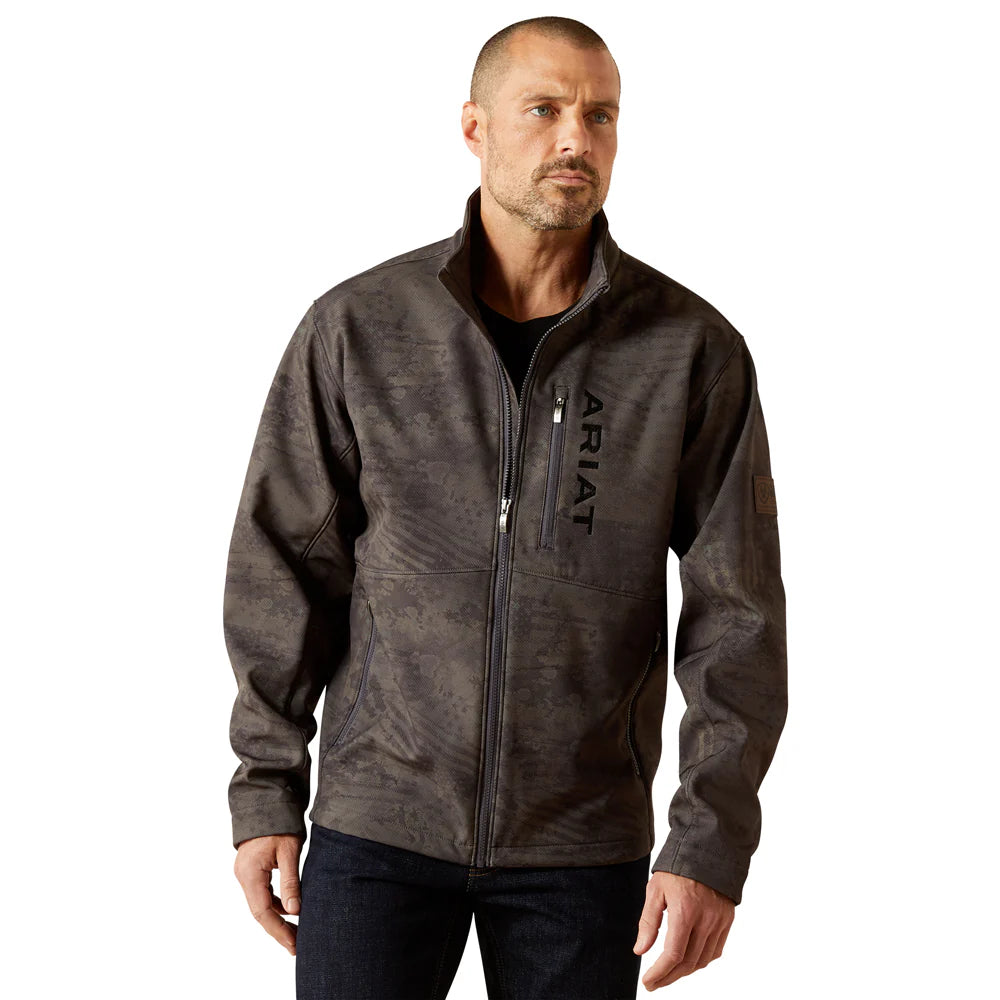 ARIAT MENS PATRIOT FLAG SOFTSHELL JACKET - PHANTOM 10062592
