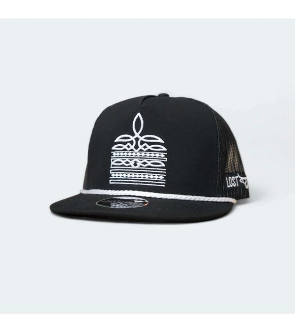 LOST CALF CAP RINGLE BLACK/WHITE