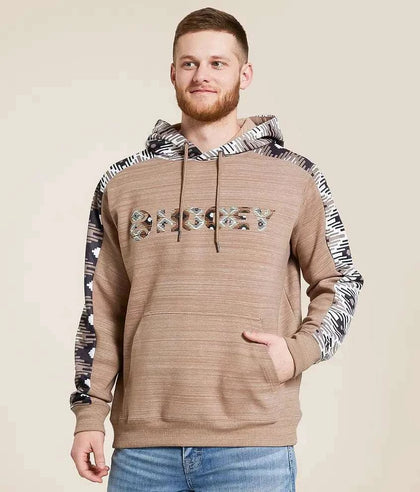 HOOEY MEN HOODIE PORTABLE CANYON TAN AZTEC PRINT HH1330TN